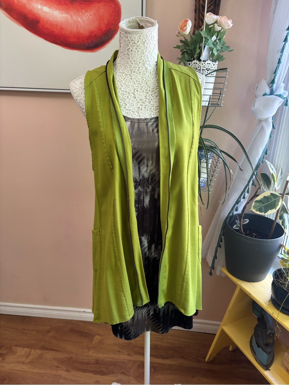 Vintage Black and Gray Tie-Dye Mini Dress - Picture 13 of 13